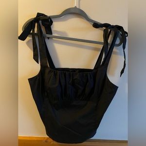 Dynamite Black Ruched Top